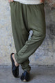 Odana's | Sustainable Gifts | BASIC Men's Harem Pants (Dark Cream, Army Green) Army Green | Harem Pants | Sustainable Fashion