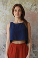 Odana's | Sustainable Gifts | BLOOM Organic Women's Double Gauze Top Dark Blue | Tube Top | Sustainable Fashion