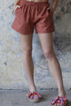 Odana's | Sustainable Gifts | TERRA Women's Linen Blend Shorts Brown | Linen Short | Sustainable Fashion