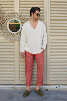 Odana's | Sustainable Gifts | ACHILLES Bamboo & Organic Cotton Shirt (Light Cream) | Shirts | Sustainable Fashion