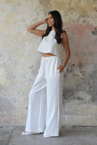 Odana's | Sustainable Gifts | CHAKRA+PURE White Set | Linen Pants | Sustainable Fashion