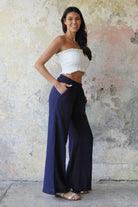 Odana's | Sustainable Gifts | PALAZZO Women's 2Layer Organic Gauze Cotton Pants (Red, Dark Blue, Caramel, Sage Green) | Palazzo Pants | Sustainable Fashion