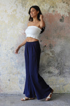 Odana's | Sustainable Gifts | PALAZZO Women's 2Layer Organic Gauze Cotton Pants (Red, Dark Blue, Caramel, Sage Green) | Palazzo Pants | Sustainable Fashion