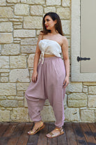 Odana's | Sustainable Gifts | TRIBAL Organic Gauze Cotton Harem Pants - Plus Size (Lilac) | Harem Pants | Sustainable Fashion