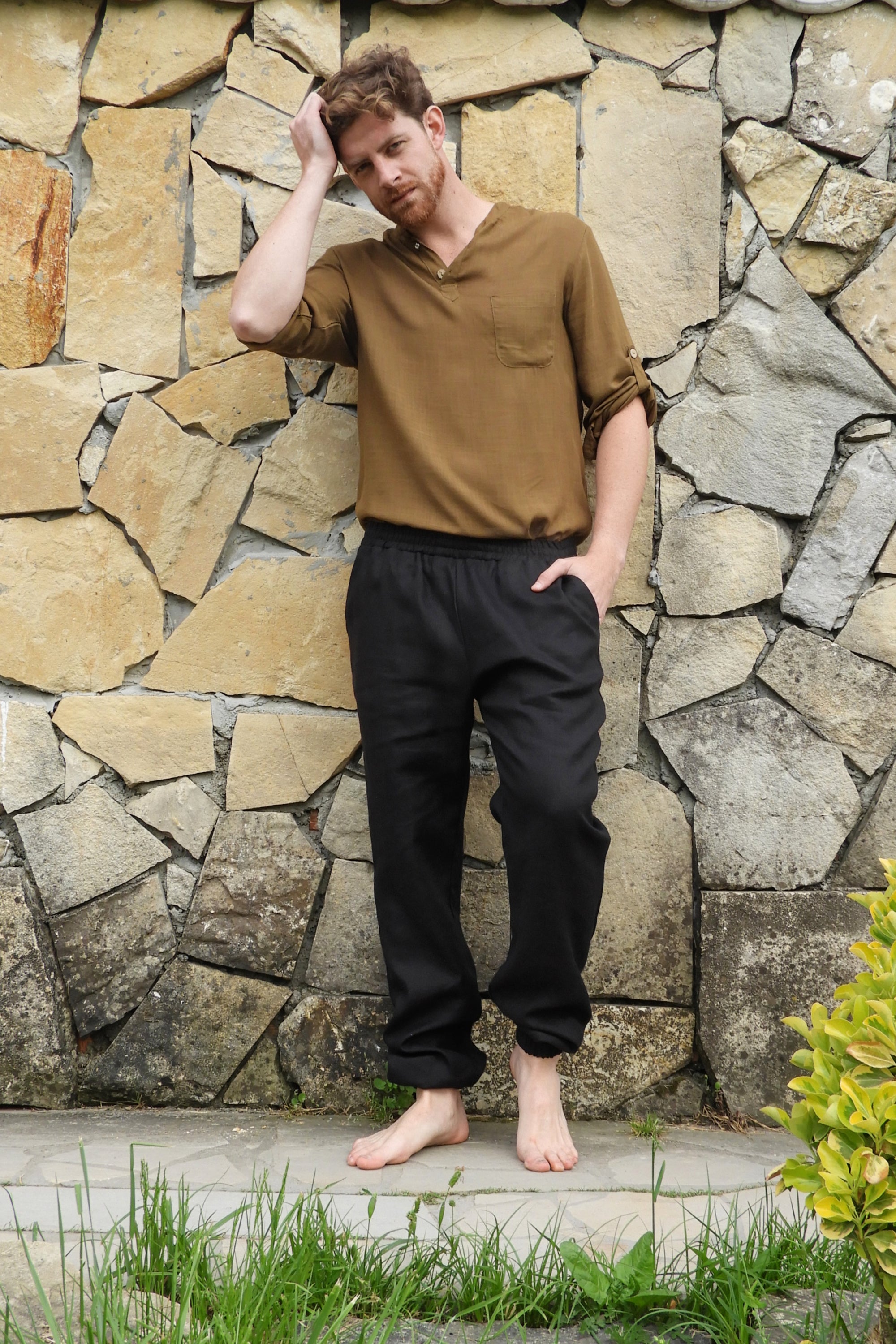 Odana's SUN Stylish and Comfortable Men's Linen Jogger Pants